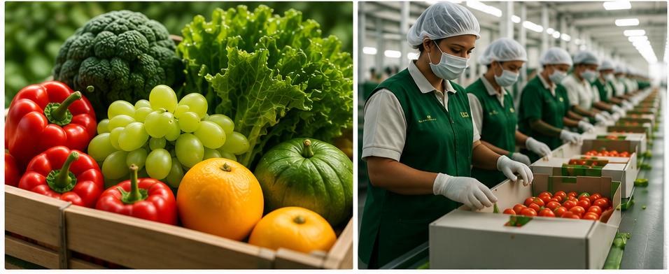 Hand-picking fresh produce